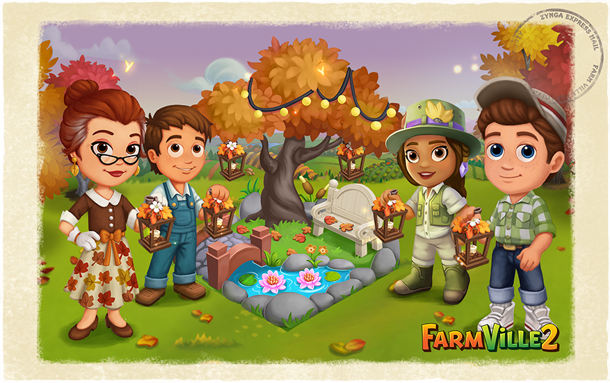 Seasonaldecoration V23, , Special Fall Greetings!, Zoka just received a lovely postcard for all their hard work on the Fall Garden!